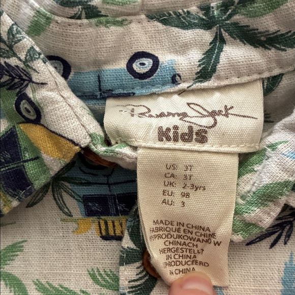 Tropical Print Short Sleeve Shirt l 3T - Picture 3 of 5